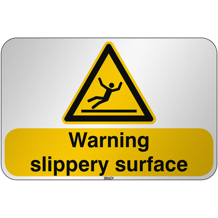 ISO Safety Sign  Warning Slippery surface