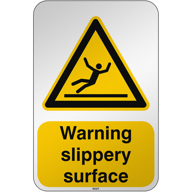 ISO Safety Sign  Warning Slippery surface