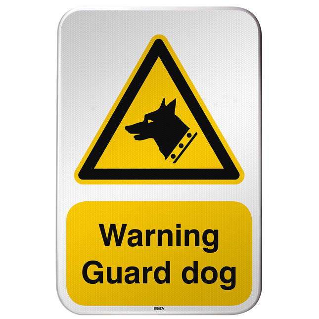 ISO Safety Sign  Warning Guard dog
