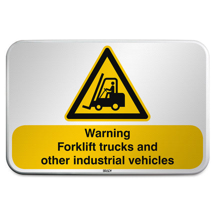 ISO Safety Sign  Warning Fork lift trucks and other industrial vehicles
