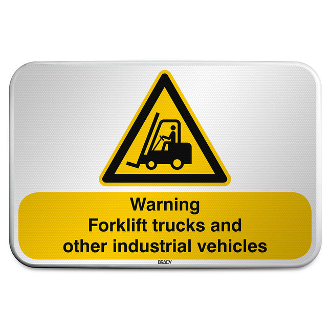 ISO Safety Sign  Warning Fork lift trucks and other industrial vehicles