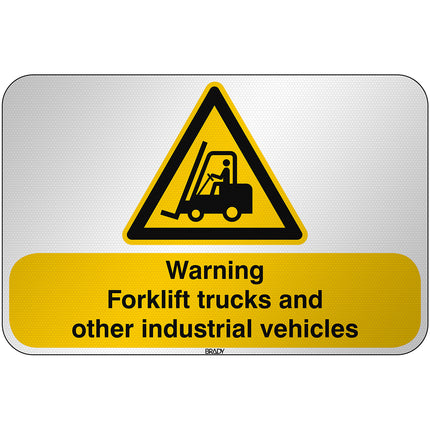 ISO Safety Sign  Warning Fork lift trucks and other industrial vehicles