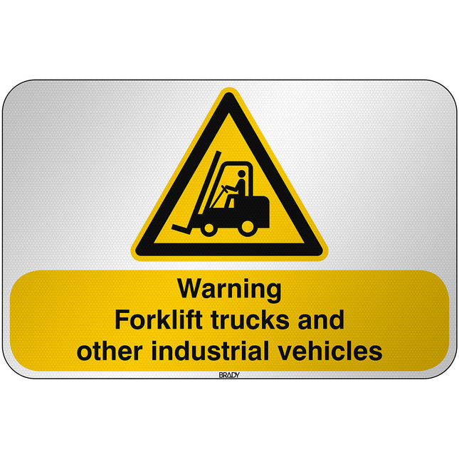 ISO Safety Sign  Warning Fork lift trucks and other industrial vehicles
