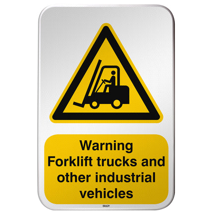 ISO Safety Sign  Warning Fork lift trucks and other industrial vehicles