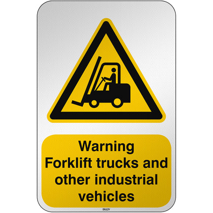 ISO Safety Sign  Warning Fork lift trucks and other industrial vehicles