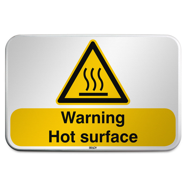 ISO Safety Sign  Warning Hot surface