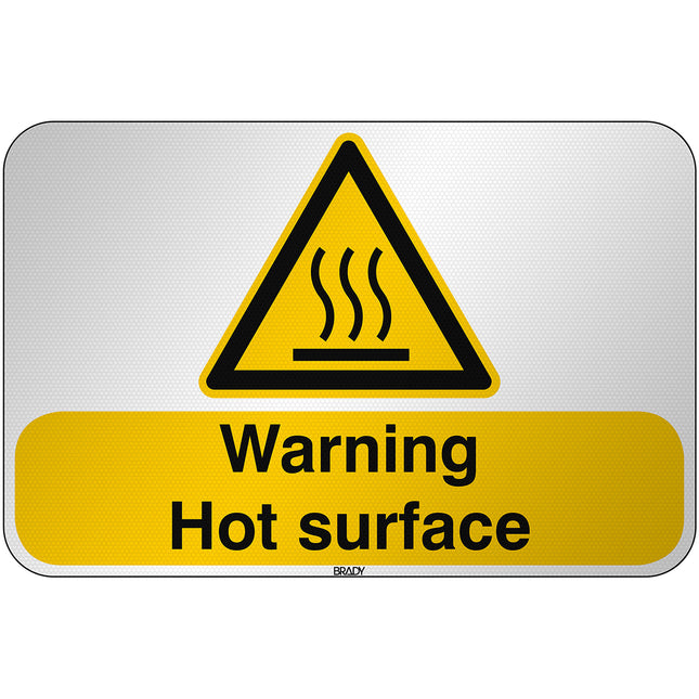 ISO Safety Sign  Warning Hot surface
