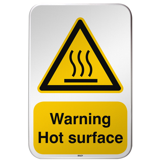 ISO Safety Sign  Warning Hot surface