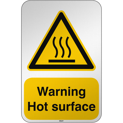 ISO Safety Sign  Warning Hot surface