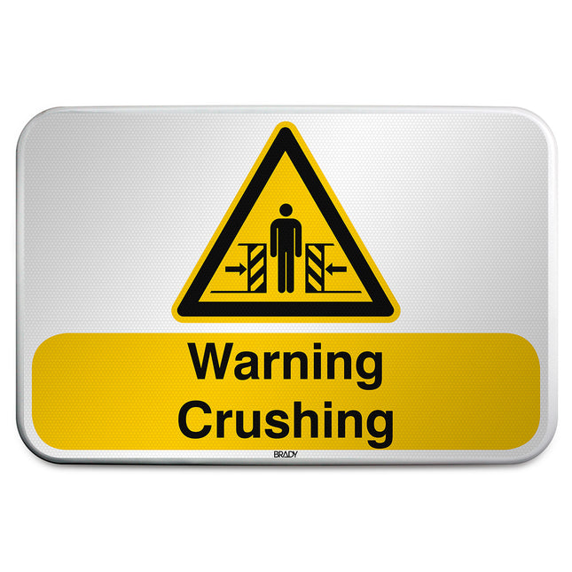 ISO Safety Sign  Warning Crushing