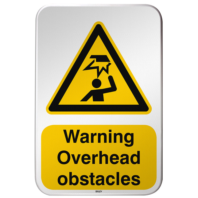 ISO Safety Sign  Warning Overhead obstacles