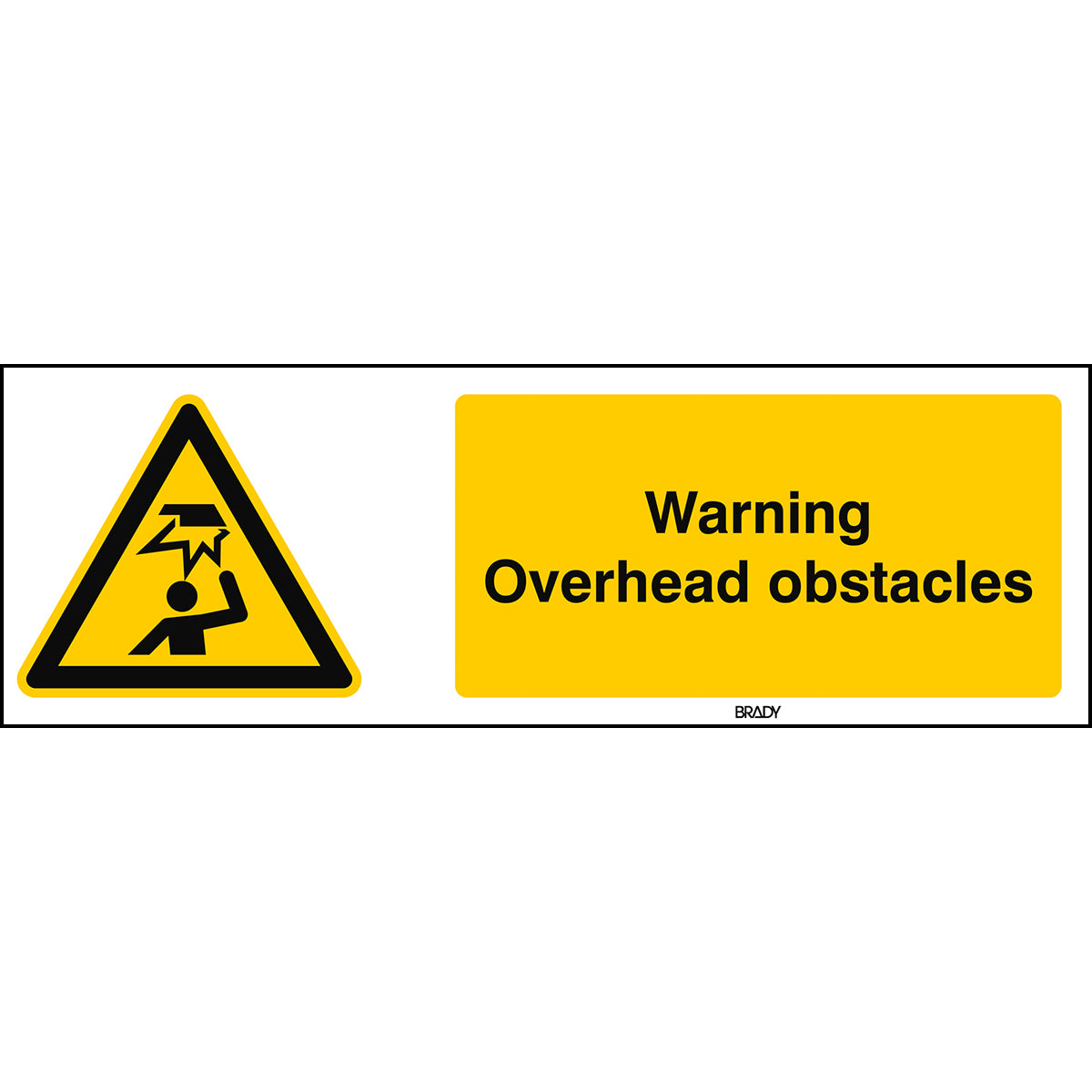 ISO Safety Sign - Warning, Overhead obstacles – TOOLMART