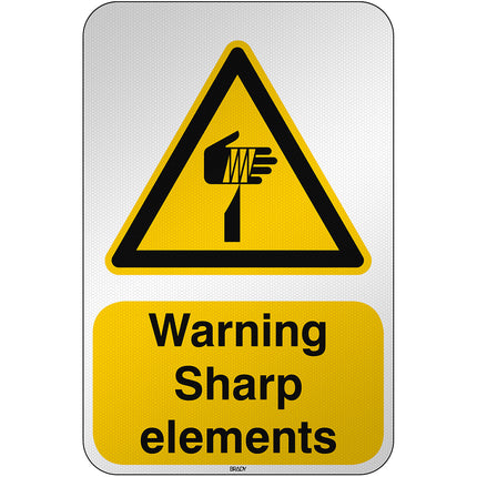 ISO Safety Sign  Warning Sharp elements