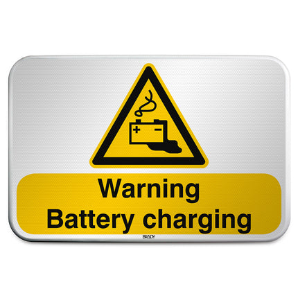 ISO Safety Sign  Warning Battery charging