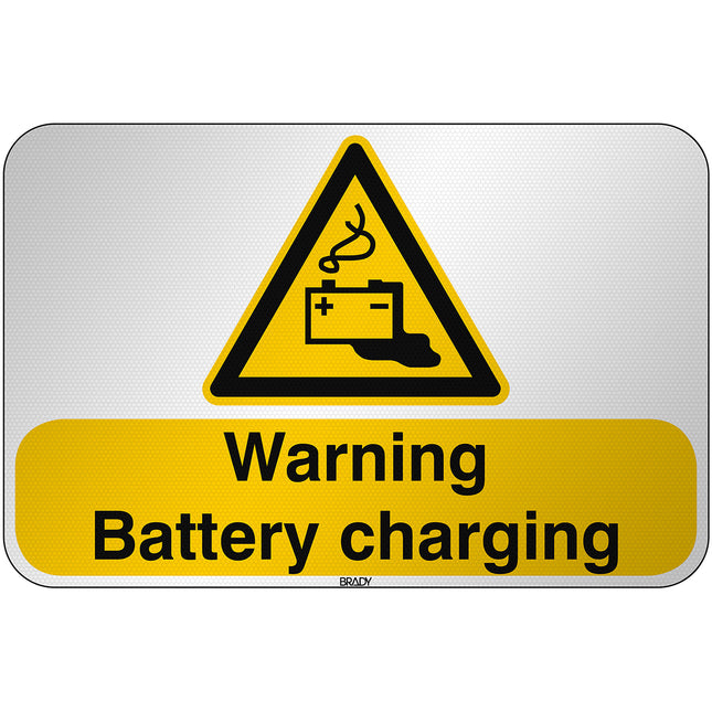 ISO Safety Sign  Warning Battery charging