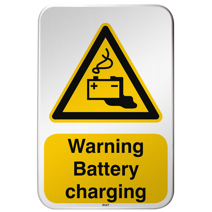 ISO Safety Sign  Warning  Battery charging