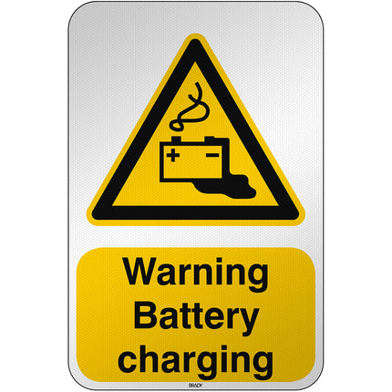 ISO Safety Sign  Warning Battery charging