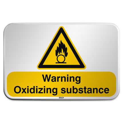 ISO Safety Sign  Warning Oxidizing substance