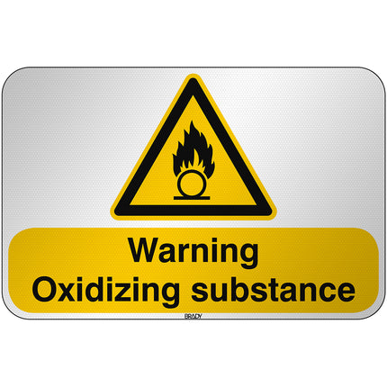 ISO Safety Sign  Warning Oxidizing substance