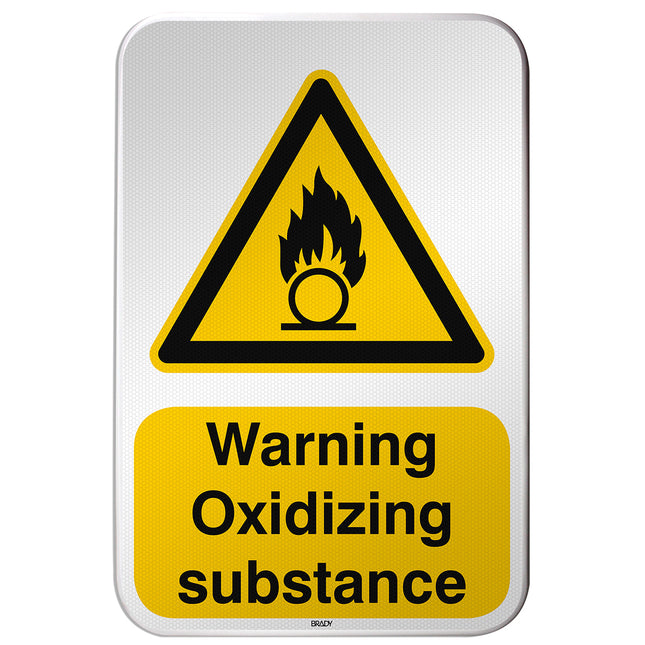 ISO Safety Sign  Warning Oxidizing substance