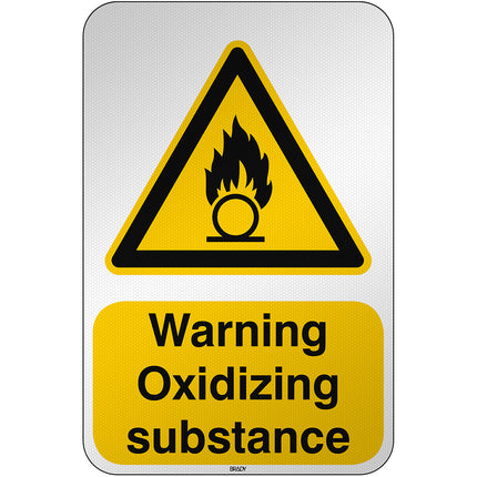 ISO Safety Sign  Warning Oxidizing substance