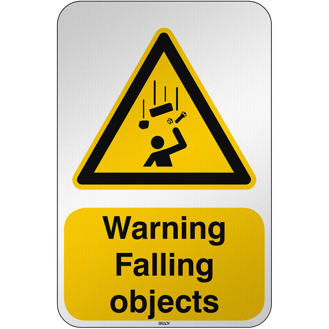 ISO Safety Sign  Warning Falling objects
