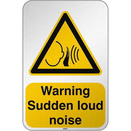ISO Safety Sign  Warning Sudden loud noise