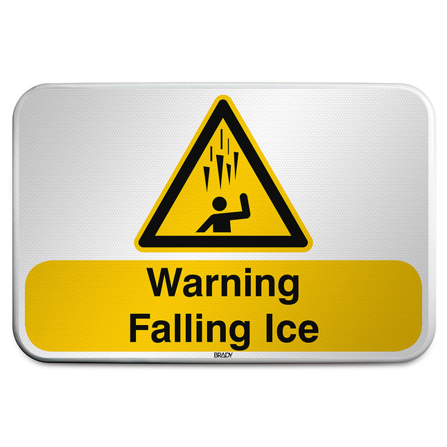 ISO Safety Sign  Warning Falling Ice