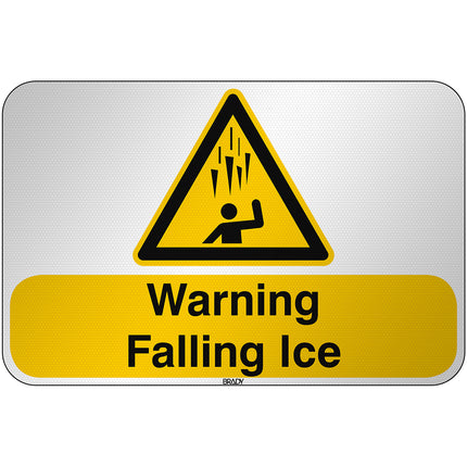 ISO Safety Sign  Warning Falling Ice