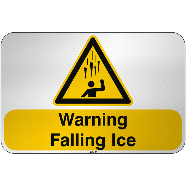 ISO Safety Sign  Warning Falling Ice