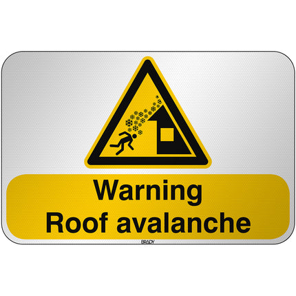 ISO Safety Sign  Warning Roof avalanche