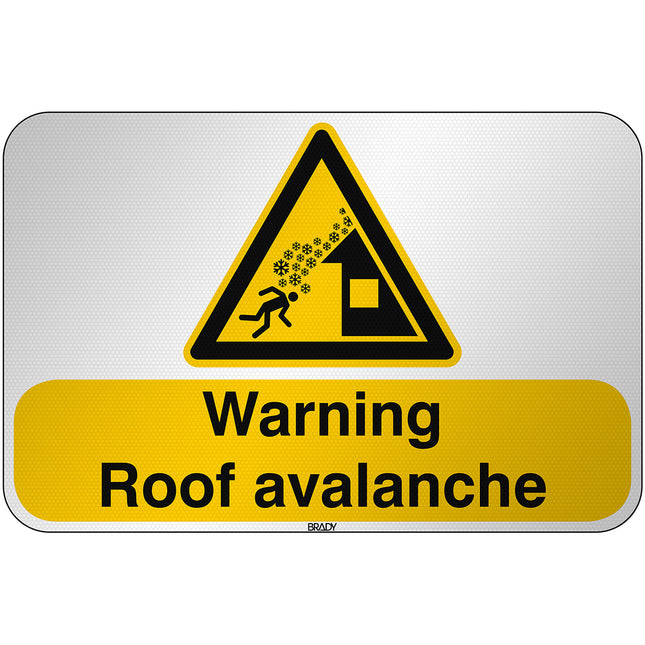 ISO Safety Sign  Warning Roof avalanche