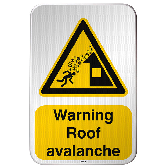ISO Safety Sign  Warning Roof avalanche