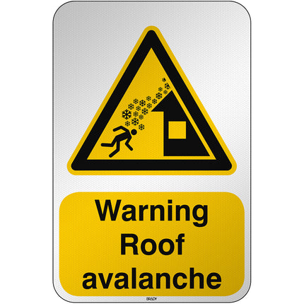 ISO Safety Sign  Warning Roof avalanche