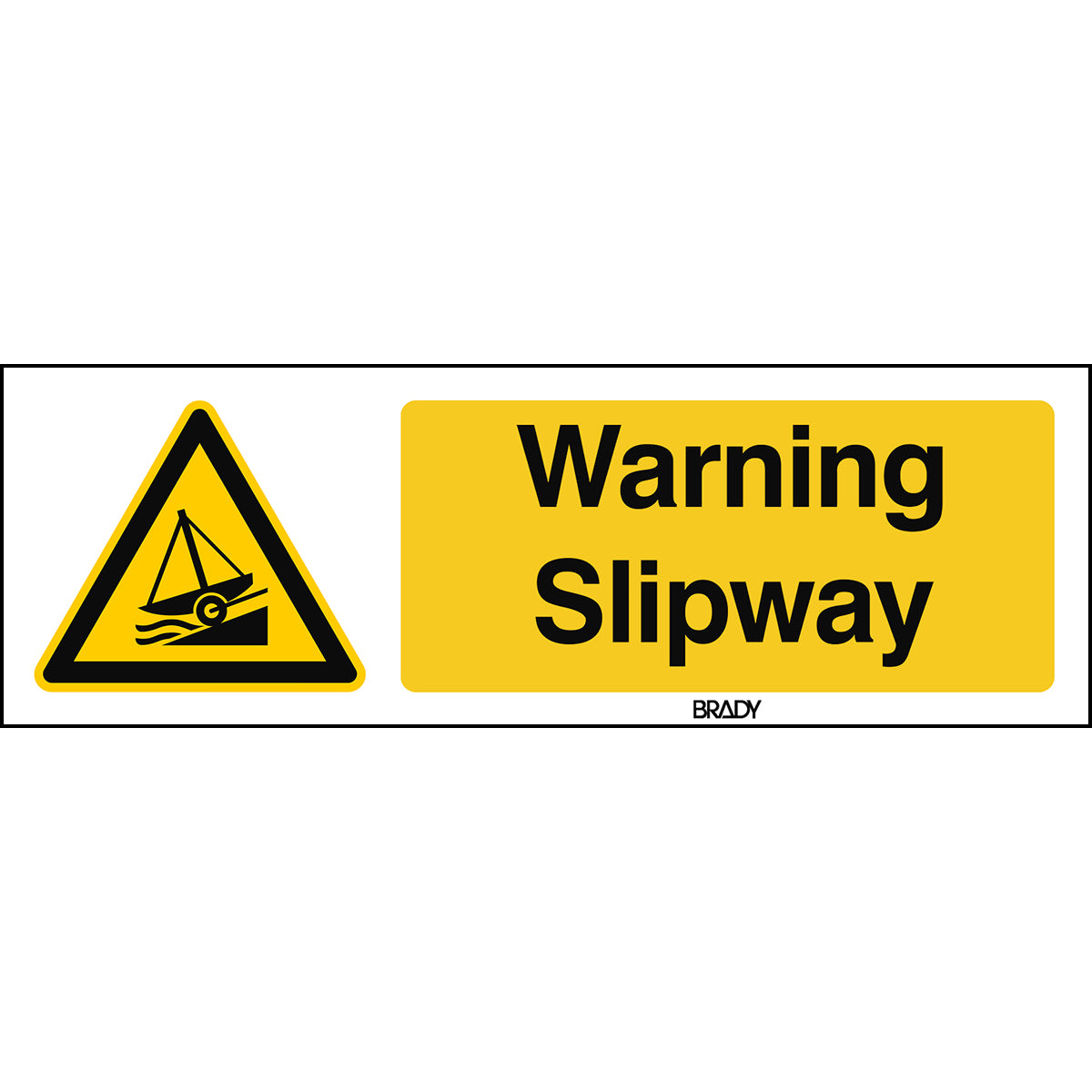 Slip Way Warning Sign ISO Safety Sign - Warning, Slipway – TOOLMART