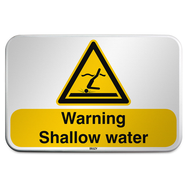ISO Safety Sign  Warning Shallow water