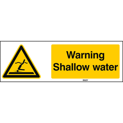ISO Safety Sign  Warning Shallow water