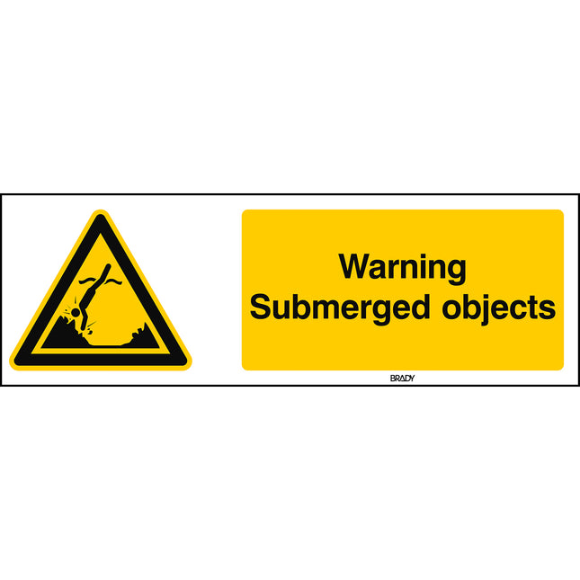 ISO Safety Sign  Warning Submerged objects