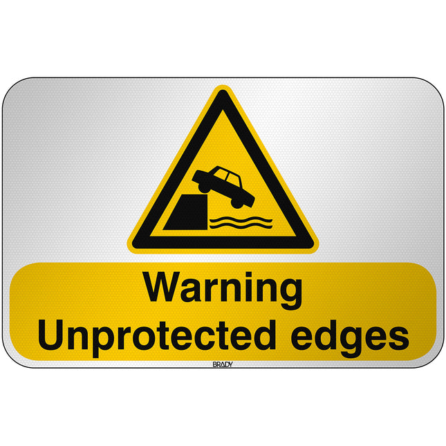 ISO Safety Sign  Warning Unprotected edges