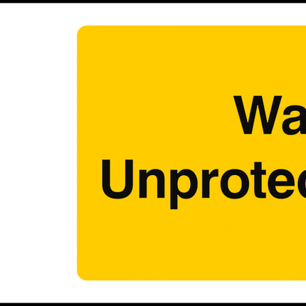 ISO Safety Sign  Warning Unprotected edges