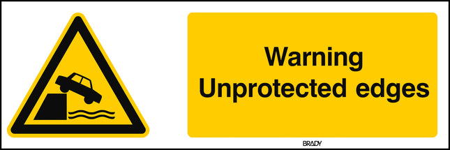 ISO Safety Sign  Warning Unprotected edges