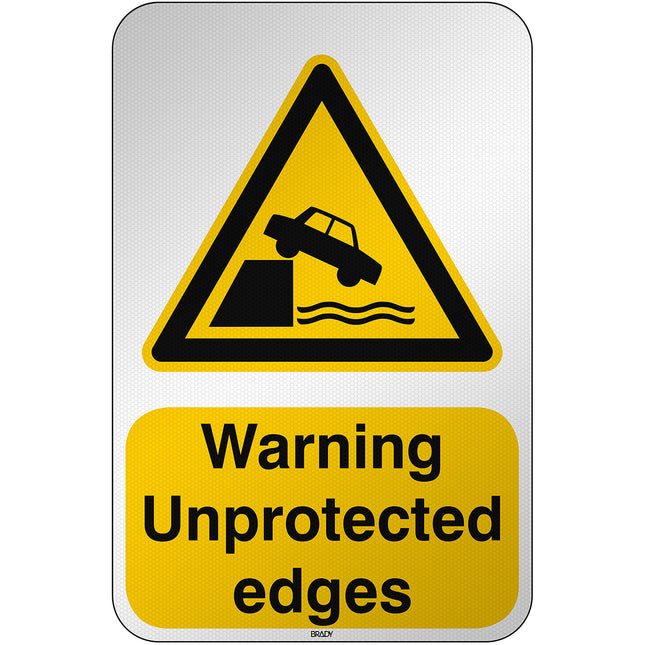 ISO Safety Sign  Warning Unprotected edges