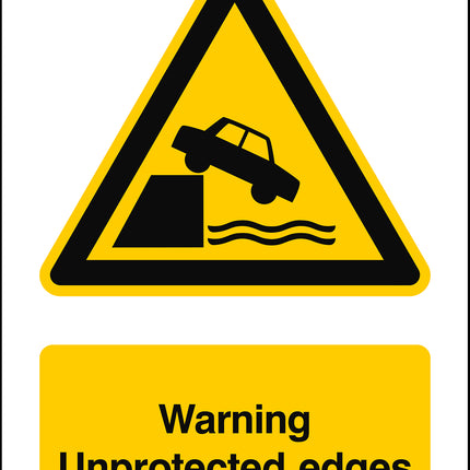 ISO Safety Sign  Warning Unprotected edges