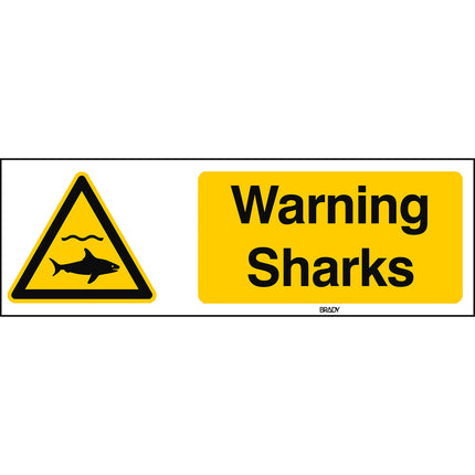ISO Safety Sign  Warning Sharks