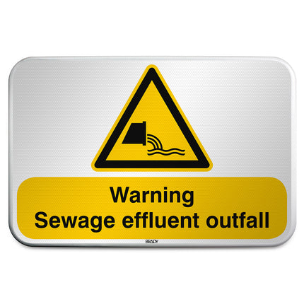 ISO Safety Sign  Warning Sewage effluent outfall