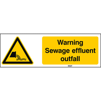 ISO Safety Sign  Warning Sewage effluent outfall