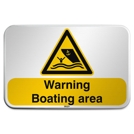 ISO Safety Sign  Warning Boating area