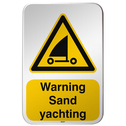 ISO Safety Sign  Warning Sand yachting