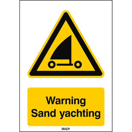 ISO Safety Sign  Warning Sand yachting