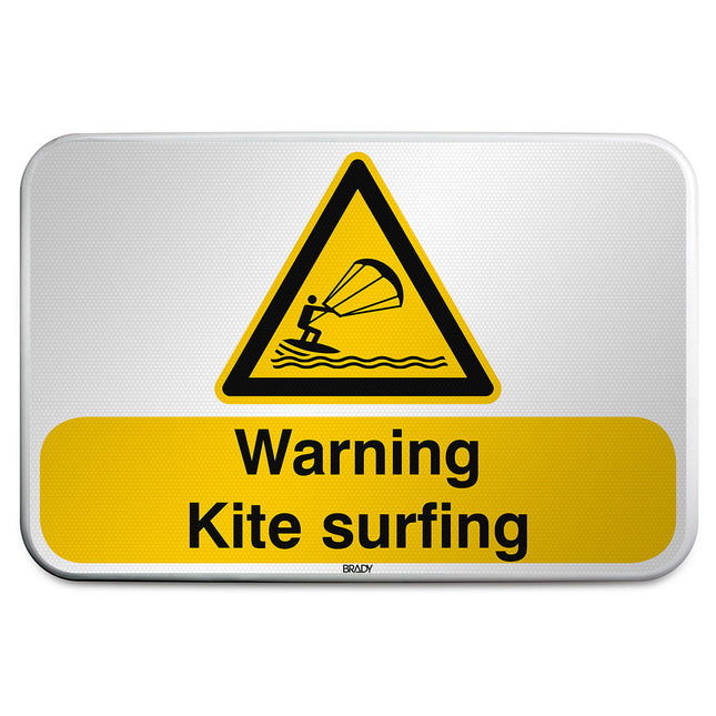 ISO Safety Sign  Warning Kite surfing